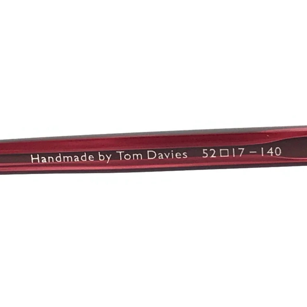 Tom Davies Eyeglasses Frames TD750 Col. 2258 Striped Red Brown Horn 52-17-140